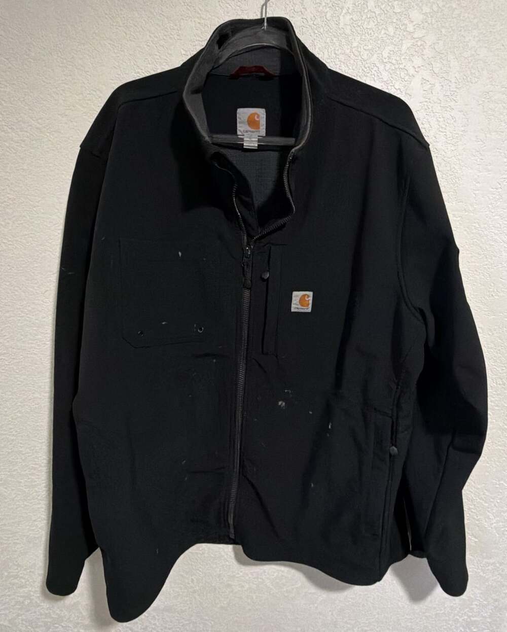 Carhartt Rough Cut Soft Shell Jacket Size XL Black Full Zip
